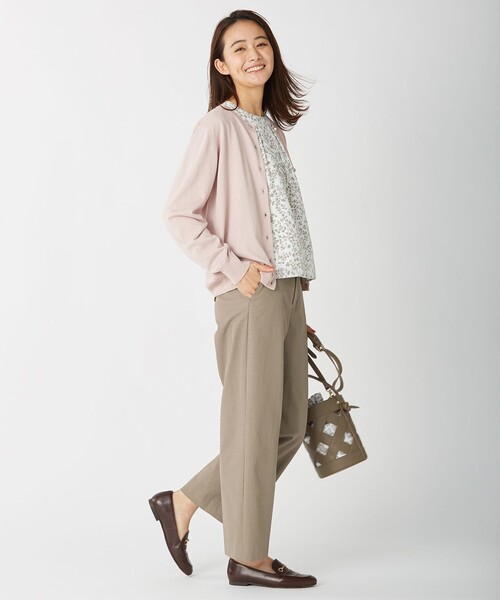 J.PRESS Ladies(J.プレス レディス)の「【洗える】リランチェツイル ストレート パンツ(その他パンツ・レディース・アイボリー系/カーキ系/スモーキーグリーン系/ネイビー系・S/XS/XXS)」の6枚目の写真