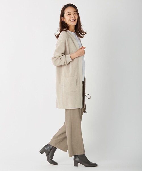 J.PRESS Ladies(J.プレス レディス)の「【洗える】リランチェツイル ストレート パンツ(その他パンツ・レディース・アイボリー系/カーキ系/スモーキーグリーン系/ネイビー系・S/XS/XXS)」の8枚目の写真