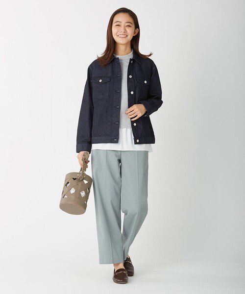 J.PRESS Ladies(J.プレス レディス)の「【洗える】リランチェツイル ストレート パンツ(その他パンツ・レディース・アイボリー系/カーキ系/スモーキーグリーン系/ネイビー系・S/XS/XXS)」の16枚目の写真