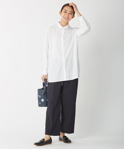 J.PRESS Ladies(J.プレス レディス)の「【洗える】リランチェツイル ストレート パンツ(その他パンツ・レディース・アイボリー系/カーキ系/スモーキーグリーン系/ネイビー系・S/XS/XXS)」の20枚目の写真