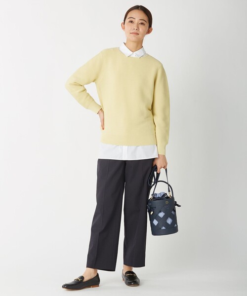 J.PRESS Ladies(J.プレス レディス)の「【洗える】リランチェツイル ストレート パンツ(その他パンツ・レディース・アイボリー系/カーキ系/スモーキーグリーン系/ネイビー系・S/XS/XXS)」の21枚目の写真