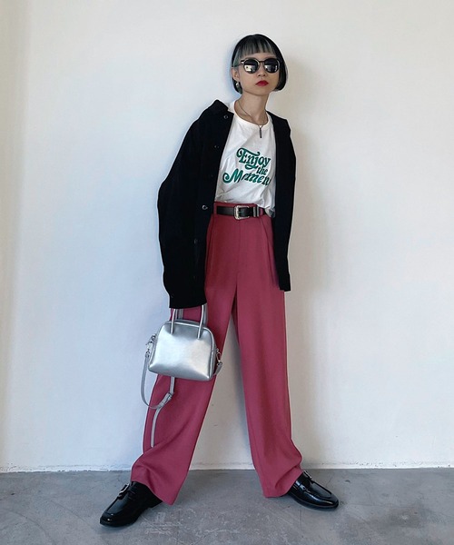 PAGEBOY(ページボーイ)の「レトロストリートロゴロンT(Tシャツ/カットソー・レディース・ブラック/オフホワイト/グリーン・FREE)」の14枚目の写真
