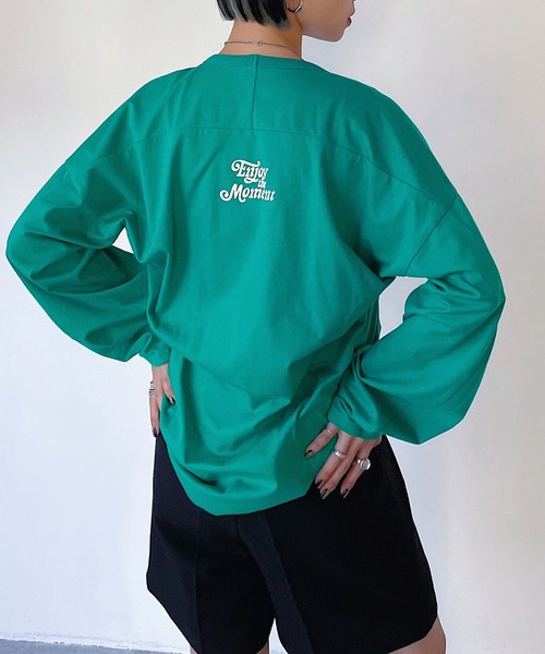 PAGEBOY(ページボーイ)の「レトロストリートロゴロンT(Tシャツ/カットソー・レディース・ブラック/オフホワイト/グリーン・FREE)」の21枚目の写真