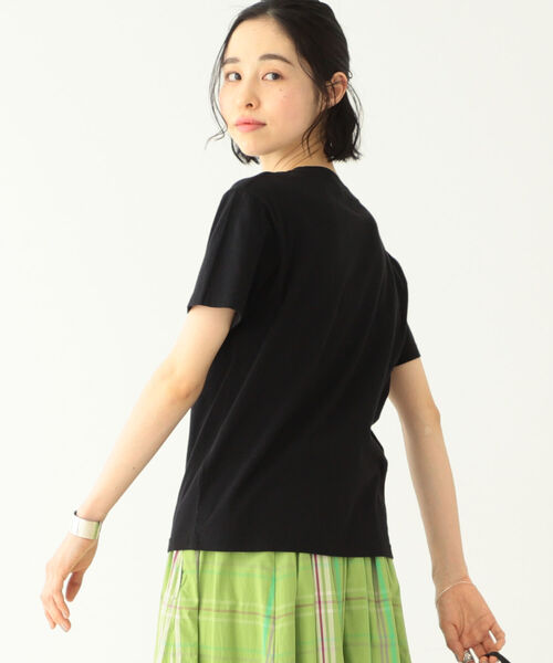 BEAMS BOY（ビームスボーイ）の「BEAMS BOY / エンブロイダリー クルー Tシャツ 22SS（Tシャツ/カットソー・レディース・ブラック/オフホワイト/サックスブルー/オレンジ/グリーン/ナチュラル・1/2）」の3枚目の写真