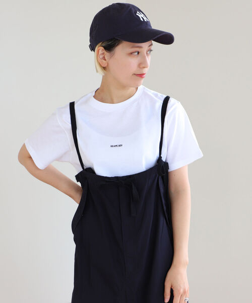 BEAMS BOY（ビームスボーイ）の「BEAMS BOY / エンブロイダリー クルー Tシャツ 22SS（Tシャツ/カットソー・レディース・ブラック/オフホワイト/サックスブルー/オレンジ/グリーン/ナチュラル・1/2）」の8枚目の写真