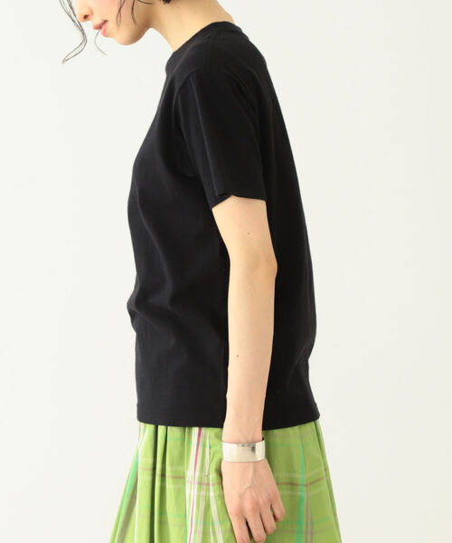 BEAMS BOY（ビームスボーイ）の「BEAMS BOY / エンブロイダリー クルー Tシャツ 22SS（Tシャツ/カットソー・レディース・ブラック/オフホワイト/サックスブルー/オレンジ/グリーン/ナチュラル・1/2）」の19枚目の写真