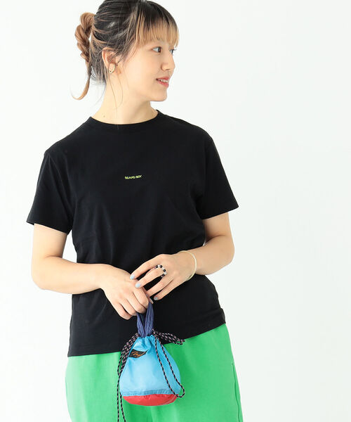 BEAMS BOY（ビームスボーイ）の「BEAMS BOY / エンブロイダリー クルー Tシャツ 22SS（Tシャツ/カットソー・レディース・ブラック/オフホワイト/サックスブルー/オレンジ/グリーン/ナチュラル・1/2）」の21枚目の写真