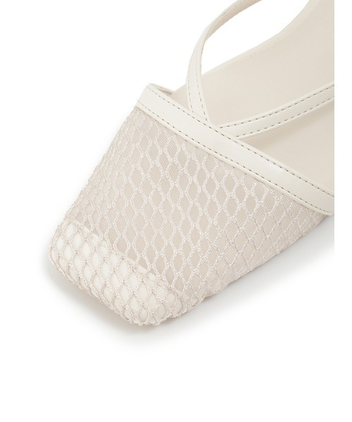 【専用】SNIDEL スクエアメッシュサボ SNIDEL（スナイデル）の「スクエアメッシュサボ（パンプス
