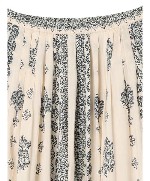 CRAFT STANDARD BOUTIQUE(クラフトスタンダードブティック)の「【追加】パネル柄マキシギャザースカート *◆(スカート・レディース・チャコールグレー/パープル/グリーン/ライトベージュ・FREE)」の13枚目の写真