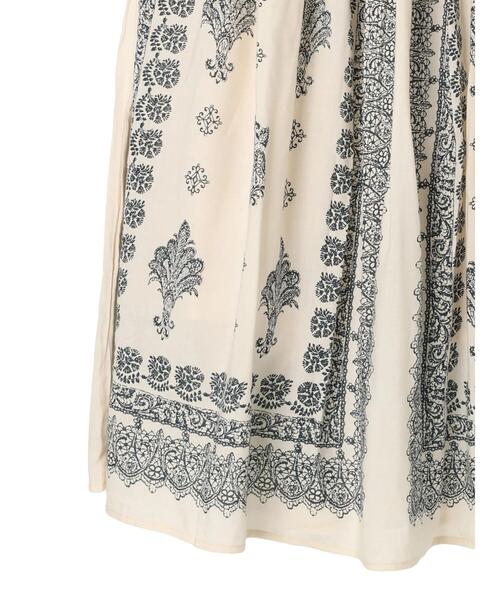 CRAFT STANDARD BOUTIQUE(クラフトスタンダードブティック)の「【追加】パネル柄マキシギャザースカート *◆(スカート・レディース・チャコールグレー/パープル/グリーン/ライトベージュ・FREE)」の11枚目の写真