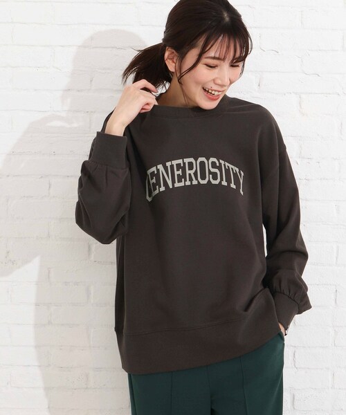 SHOO・LA・RUE(シューラルー)の「◆【S-LL/USAコットン】ロゴスウェット(スウェット・レディース・グレー系その他/ホワイト系その他3/ベージュ系その他4/グレー系1/ライトグリーン系1/ピンク系7・02/03/04)」の3枚目の写真