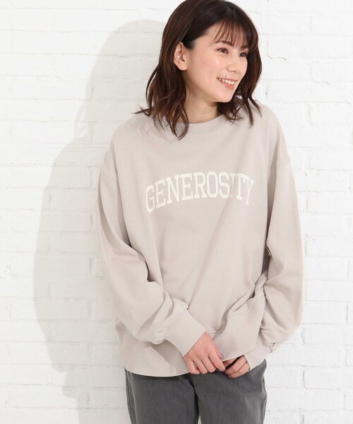 SHOO・LA・RUE(シューラルー)の「◆【S-LL/USAコットン】ロゴスウェット(スウェット・レディース・グレー系その他/ホワイト系その他3/ベージュ系その他4/グレー系1/ライトグリーン系1/ピンク系7・02/03/04)」の4枚目の写真