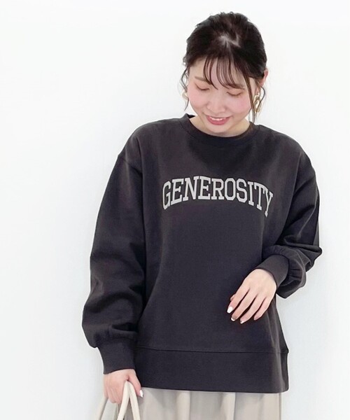 SHOO・LA・RUE(シューラルー)の「◆【S-LL/USAコットン】ロゴスウェット(スウェット・レディース・グレー系その他/ホワイト系その他3/ベージュ系その他4/グレー系1/ライトグリーン系1/ピンク系7・02/03/04)」の7枚目の写真