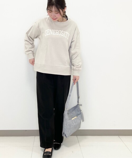 SHOO・LA・RUE(シューラルー)の「◆【S-LL/USAコットン】ロゴスウェット(スウェット・レディース・グレー系その他/ホワイト系その他3/ベージュ系その他4/グレー系1/ライトグリーン系1/ピンク系7・02/03/04)」の21枚目の写真