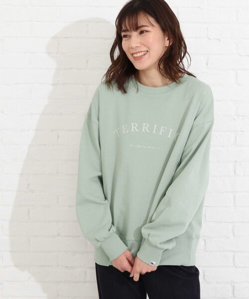 SHOO・LA・RUE(シューラルー)の「◆【S-LL/USAコットン】ロゴスウェット(スウェット・レディース・グレー系その他/ホワイト系その他3/ベージュ系その他4/グレー系1/ライトグリーン系1/ピンク系7・02/03/04)」の13枚目の写真