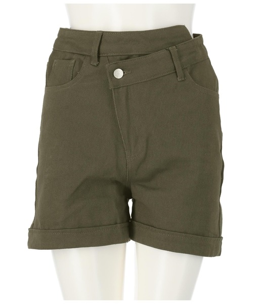 ANAP(アナップ)の「ツイルデザインショートパンツ(その他パンツ・レディース・サックスブルー/グレイッシュベージュ/パープル/スミクロ/アイボリー・S/M/L)」の18枚目の写真