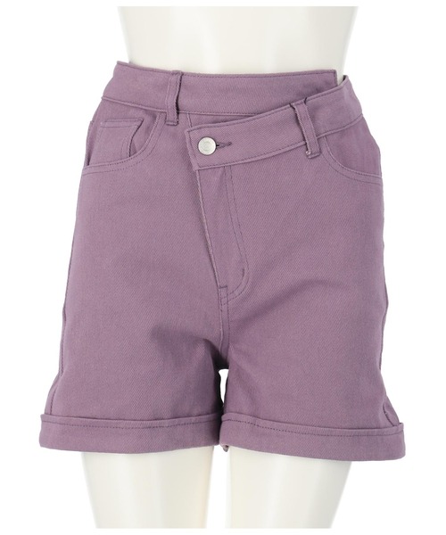 ANAP(アナップ)の「ツイルデザインショートパンツ(その他パンツ・レディース・サックスブルー/グレイッシュベージュ/パープル/スミクロ/アイボリー・S/M/L)」の21枚目の写真