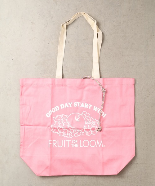 FRUIT OF THE LOOM(フルーツオブザルーム)の「/FRUIT OF THE LOOM/BRAIDED CORD TOTE BAG(トートバッグ・メンズ・ピンク/イエロー/オレンジ/ライトグリーン/オフホワイト/ライトブルー/ライトパープル・FREE)」の6枚目の写真