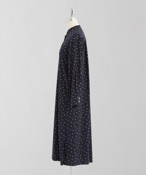 LOEFF（ロエフ）の「＜LOEFF（ロエフ）＞ドット デシン ワンピース（ワンピース・レディース・ネイビー・0/1）」の3枚目の写真