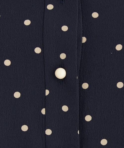 LOEFF（ロエフ）の「＜LOEFF（ロエフ）＞ドット デシン ワンピース（ワンピース・レディース・ネイビー・0/1）」の5枚目の写真