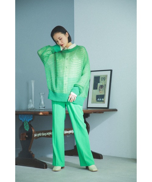 ROSE BUD（ローズバッド）の「フレアシルエットパンツ（その他パンツ・レディース・ブラック/ベージュ/グリーン・SMALL/MEDIUM）」の8枚目の写真