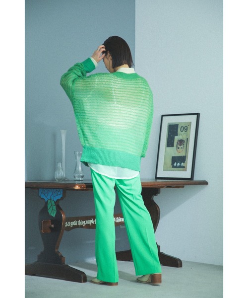 ROSE BUD（ローズバッド）の「フレアシルエットパンツ（その他パンツ・レディース・ブラック/ベージュ/グリーン・SMALL/MEDIUM）」の9枚目の写真