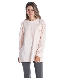 COME WITH US L/S TEE/ロキシー長袖バックプリントロンT