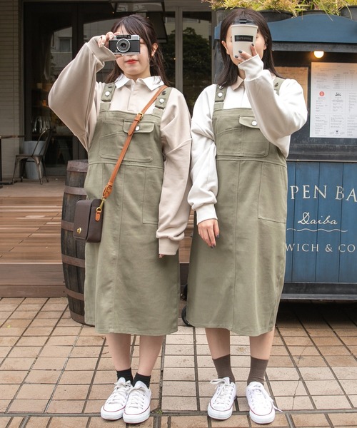 PairPair（ペアペア）の「バックピスネームジャンスカ（ワンピース・レディース・アイボリー/ベージュ/ライトカーキ・フリー）」の20枚目の写真