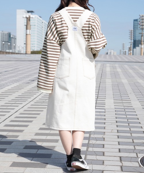 PairPair（ペアペア）の「バックピスネームジャンスカ（ワンピース・レディース・アイボリー/ベージュ/ライトカーキ・フリー）」の10枚目の写真