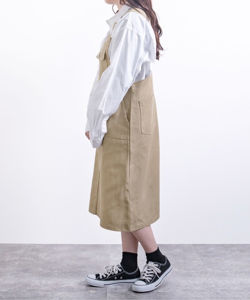 PairPair（ペアペア）の「バックピスネームジャンスカ（ワンピース・レディース・アイボリー/ベージュ/ライトカーキ・フリー）」の17枚目の写真