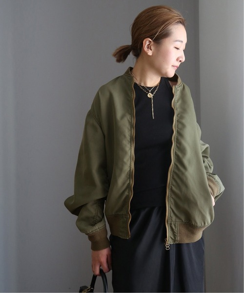 Deuxieme Classe（ドゥーズィエムクラス）の「*ミリタリーブルゾン（ミリタリージャケット・レディース・ブラック/カーキ・FREE）」の2枚目の写真