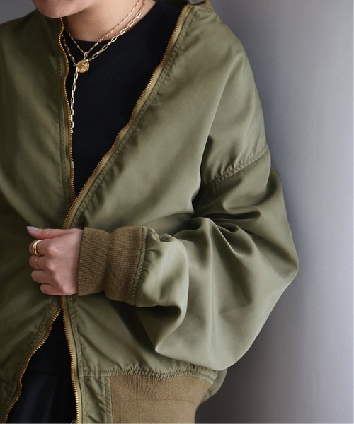 Deuxieme Classe（ドゥーズィエムクラス）の「*ミリタリーブルゾン（ミリタリージャケット・レディース・ブラック/カーキ・FREE）」の12枚目の写真