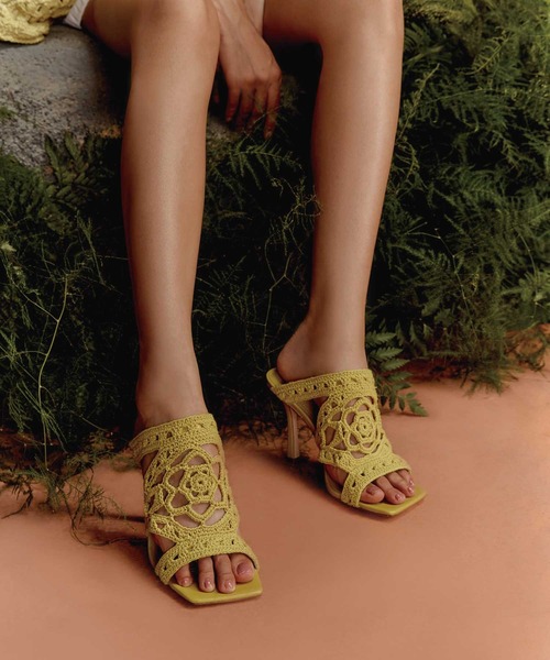 ASH（アッシュ）の「【JENNY】かぎ編みミュールサンダル（サンダル・レディース・ブラック/アイボリー/イエロー・35/36/38/39/37）」の11枚目の写真