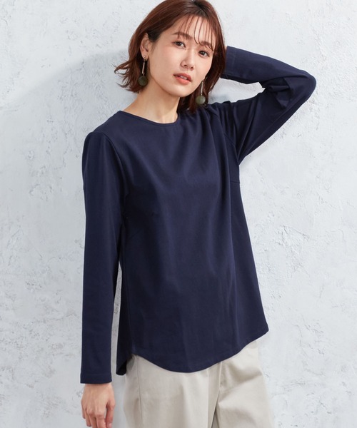 DECOY SINCE 1981(デコイシンスイチキュウハチイチ)の「ベーシックカットソー(Tシャツ/カットソー・レディース・サックスブルー/ピンク/アイボリー/ネイビー・M/L/LL)」の2枚目の写真