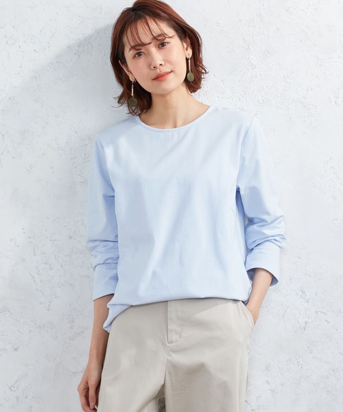 DECOY SINCE 1981(デコイシンスイチキュウハチイチ)の「ベーシックカットソー(Tシャツ/カットソー・レディース・サックスブルー/ピンク/アイボリー/ネイビー・M/L/LL)」の3枚目の写真