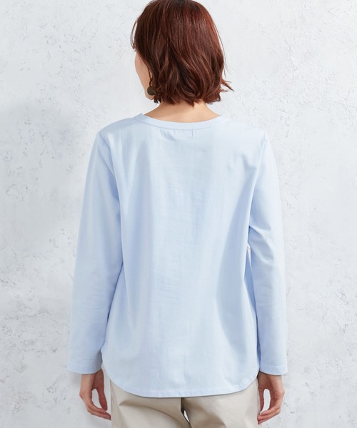 DECOY SINCE 1981(デコイシンスイチキュウハチイチ)の「ベーシックカットソー(Tシャツ/カットソー・レディース・サックスブルー/ピンク/アイボリー/ネイビー・M/L/LL)」の8枚目の写真