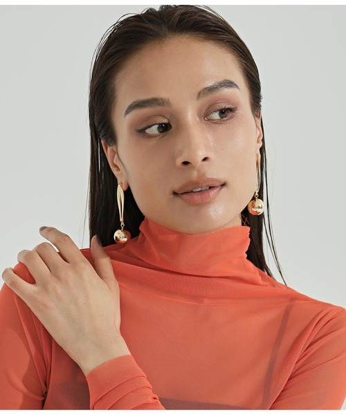 Settimissimo(セッティミッシモ)の「ボールモーチーフスイングピアス(ピアス(両耳用)・レディース・シルバー/ゴールド・FREE)」の7枚目の写真