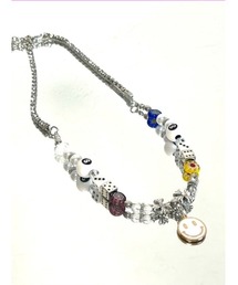 tone（トーン）の「【1004ST】ストリート、古着スタイルのワンポイント8ボール×スマイルビーズブレスレット(MA)（ブレスレット）」