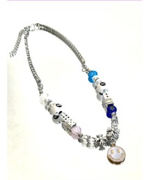 tone（トーン）の「【1004ST】ストリート、古着スタイルのワンポイント8ボール×スマイルビーズブレスレット(MA)（ブレスレット）」