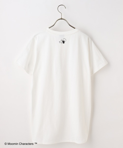 Honeys(ハニーズ)の「ムーミン/ゆるチュニック(Tシャツ/カットソー・レディース・カーキ/ベージュ/スミクロ/オフホワイト/ピンク系その他/ダークブルー・L/LL/M)」の13枚目の写真