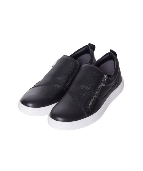 TORNADO MART（トルネードマート）の「TORNADO MART∴ZIPPER-LOWスニーカー（スリッポン・メンズ・その他/ブラック/ホワイト・M/L/S）」の2枚目の写真