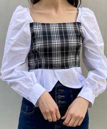 titty＆Co. PETIT | 【titty&Co.PETIT】チェックドッキングトップス(シャツ/ブラウス)