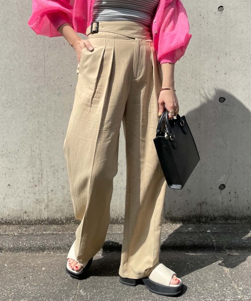 archives(アルシーヴ)の「グルカストレートパンツ(その他パンツ・レディース・ブラック/ベージュ/グリーン・MEDIUM)」の3枚目の写真