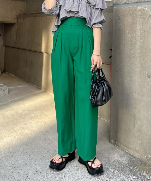 archives(アルシーヴ)の「グルカストレートパンツ(その他パンツ・レディース・ブラック/ベージュ/グリーン・MEDIUM)」の1枚目の写真