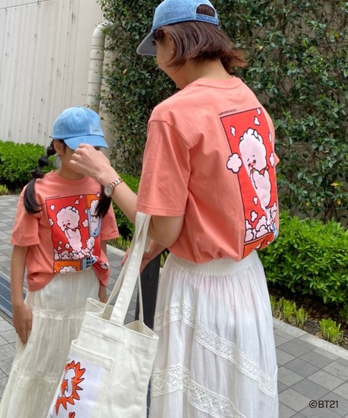 BT21(ビーティーイシビル)の「【KIDS】【BT21】キッズキャラクターTシャツ(Tシャツ/カットソー・キッズ・ホワイト系その他/ホワイト/グリーン系その他2/ピンク系その他/グリーン/ピンク/グリーン系その他・140/120/130)」の6枚目の写真