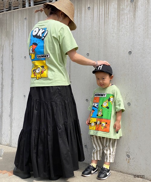 BT21(ビーティーイシビル)の「【KIDS】【BT21】キッズキャラクターTシャツ(Tシャツ/カットソー・キッズ・ホワイト系その他/ホワイト/グリーン系その他2/ピンク系その他/グリーン/ピンク/グリーン系その他・140/120/130)」の3枚目の写真