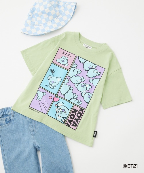 BT21(ビーティーイシビル)の「【KIDS】【BT21】キッズキャラクターTシャツ(Tシャツ/カットソー・キッズ・ホワイト系その他/ホワイト/グリーン系その他2/ピンク系その他/グリーン/ピンク/グリーン系その他・140/120/130)」の5枚目の写真