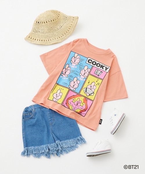 BT21(ビーティーイシビル)の「【KIDS】【BT21】キッズキャラクターTシャツ(Tシャツ/カットソー・キッズ・ホワイト系その他/ホワイト/グリーン系その他2/ピンク系その他/グリーン/ピンク/グリーン系その他・140/120/130)」の8枚目の写真