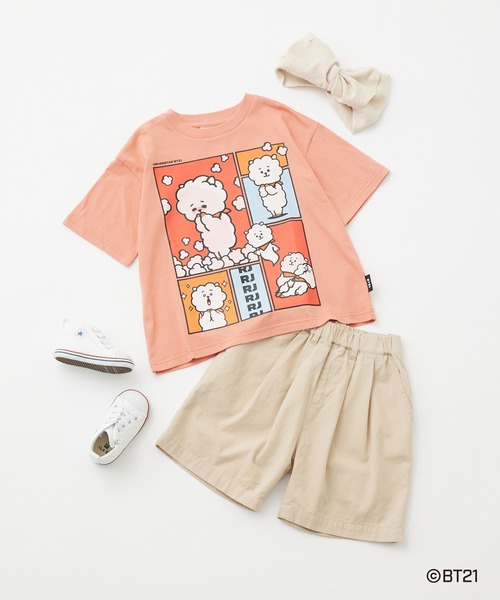 BT21(ビーティーイシビル)の「【KIDS】【BT21】キッズキャラクターTシャツ(Tシャツ/カットソー・キッズ・ホワイト系その他/ホワイト/グリーン系その他2/ピンク系その他/グリーン/ピンク/グリーン系その他・140/120/130)」の10枚目の写真