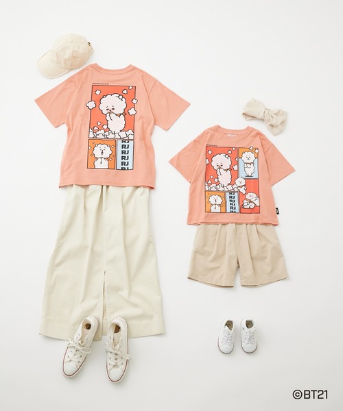 BT21(ビーティーイシビル)の「【KIDS】【BT21】キッズキャラクターTシャツ(Tシャツ/カットソー・キッズ・ホワイト系その他/ホワイト/グリーン系その他2/ピンク系その他/グリーン/ピンク/グリーン系その他・140/120/130)」の11枚目の写真